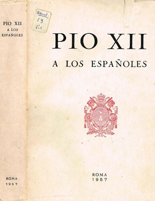 Pio XII a los espanoles - copertina