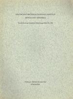 Deutsches Archaologisches Institut Abreilung Istanbul. Sonderdruck Aus Istanbuler Mitteilungen Band 32, 1982