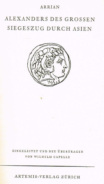 Alexanders Des Grossen Siegeszug Durch Asien - Flavio Arriano - copertina