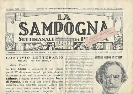 La Sampogna Anno III n. 18. Settimanale di Poesia - copertina