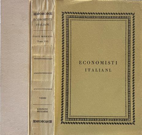 Scrittori classici italiani di economia politica (tomo XVI). Parte antica - copertina