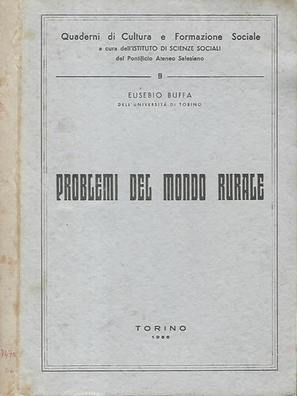 Problemi del mondo rurale - Eusebio Buffa - copertina