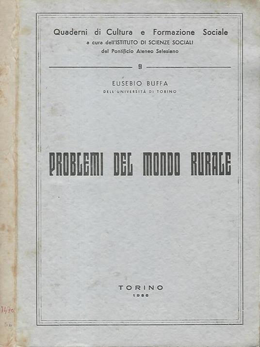 Problemi del mondo rurale - Eusebio Buffa - copertina
