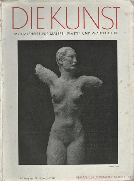 Die Kunst. Monatshefte fur Malerei, Plastik und Wohnkultur N. 11 - copertina