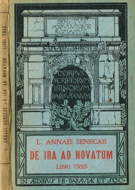 De Ira Ad Novatum - L. Anneo Seneca - copertina