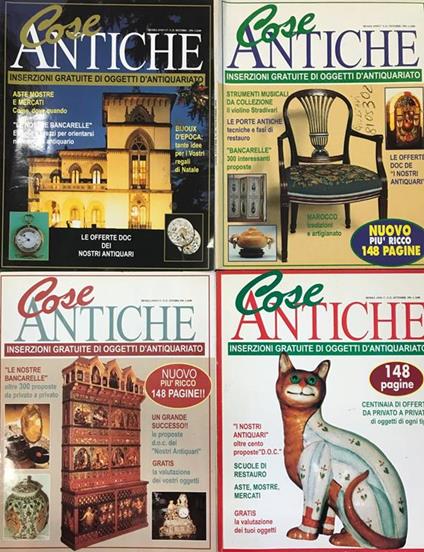 Cose Antiche N.22-23-24-25 del 1994. Inserzioni Gratuite di Oggetti d'Antiquariato - copertina