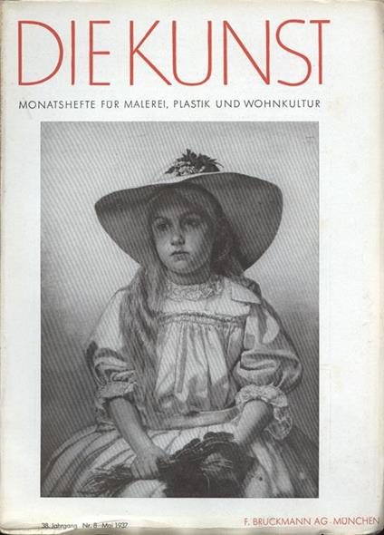 Die Kunst. Anno 38 n. 8. Monatshefte fur malerei plastik und wohnkultur - copertina