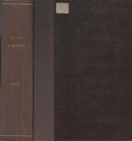 Vita e pensiero - Agostino Gemelli - copertina