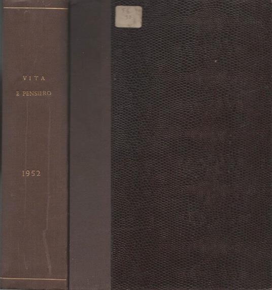 Vita e pensiero - Agostino Gemelli - copertina