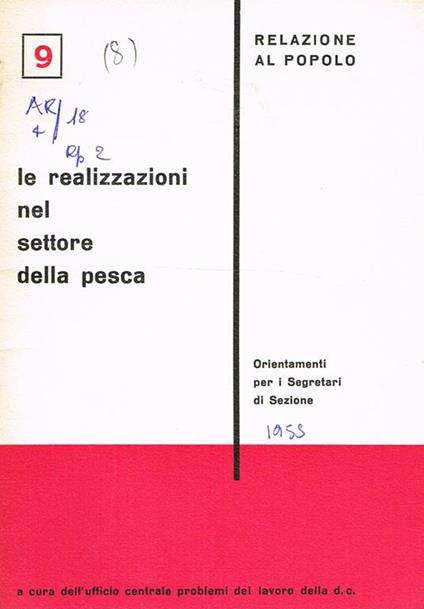 Le relazioni nel settore della pesca. Orientamenti per I segretari di sezione - copertina