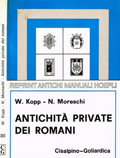 Antichità private dei romani - copertina