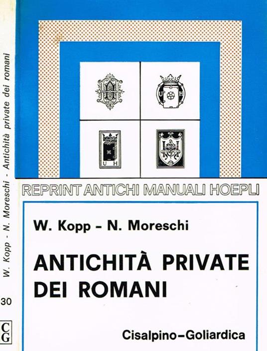 Antichità private dei romani - copertina