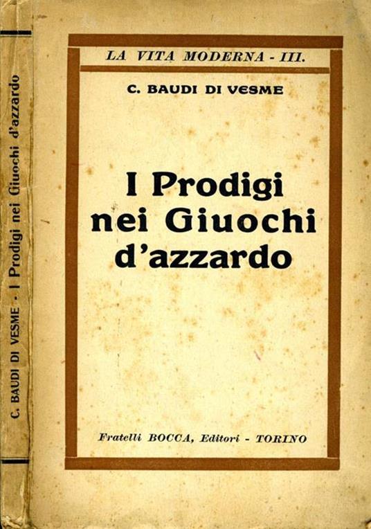 I Prodigi. Nei giuochi d'azzardo - copertina