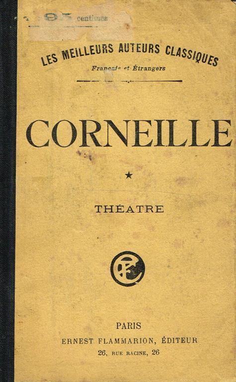 Theatre Tome I - Pierre Corneille - copertina