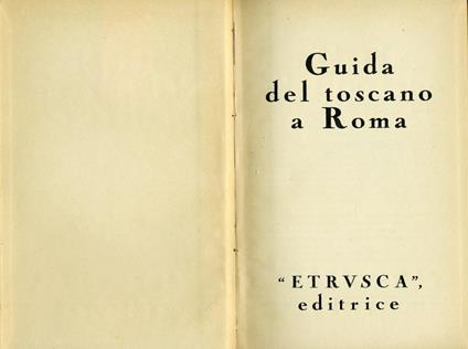 Guida del toscano a Roma - copertina
