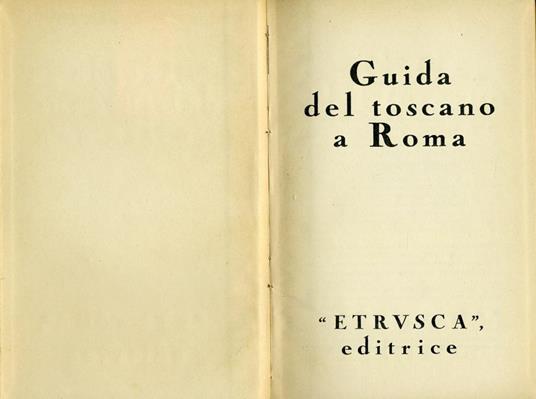 Guida del toscano a Roma - copertina