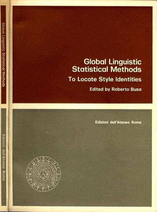 Global Linguistic Statistical Methods. To locate style identities - copertina