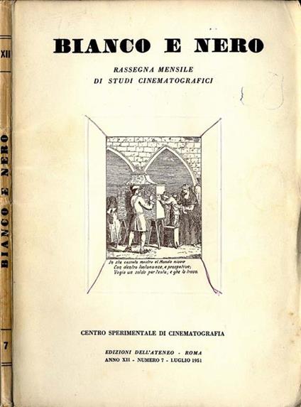 Bianco e Nero. Rassegna mensile di studi cinematografici - copertina