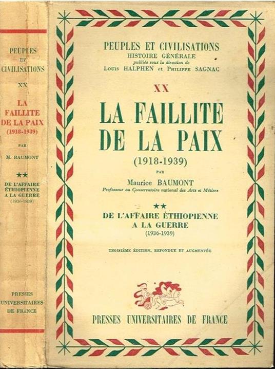 La faillite de la paIX 1918-1939 (vol. XX) - copertina
