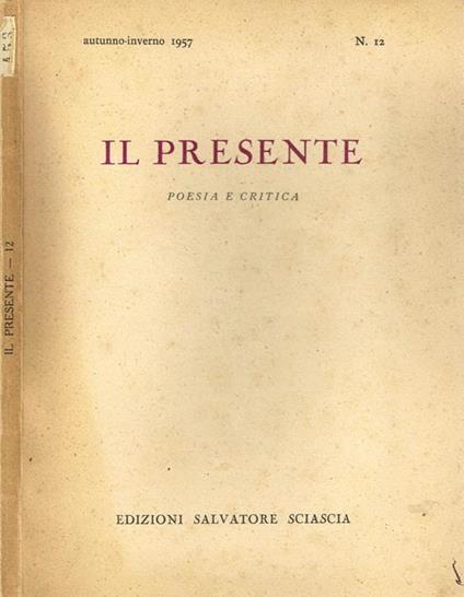 Il presente (n.12). Poesia e critica - copertina