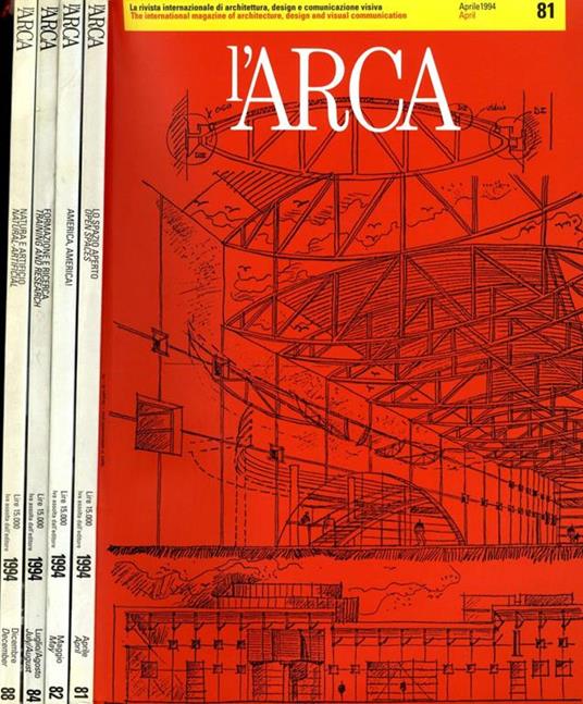 L' Arca N.81-82-84-88 del 1994. La Rivista Internazionale di Architettura, Design e Comunicazione Visiva - copertina