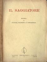 Il Saggiatore. Anno II n. 1. Rivista di cultura filosofica e pedagogica