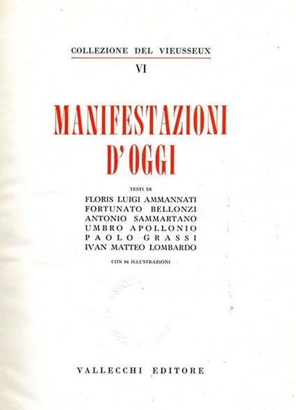 Manifestazioni d'Oggi - copertina