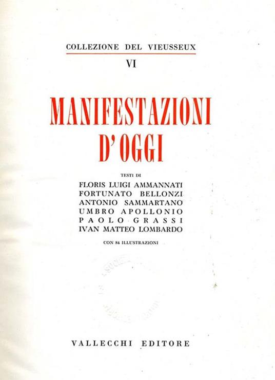 Manifestazioni d'Oggi - copertina