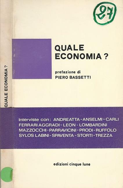 Quale economia? - copertina