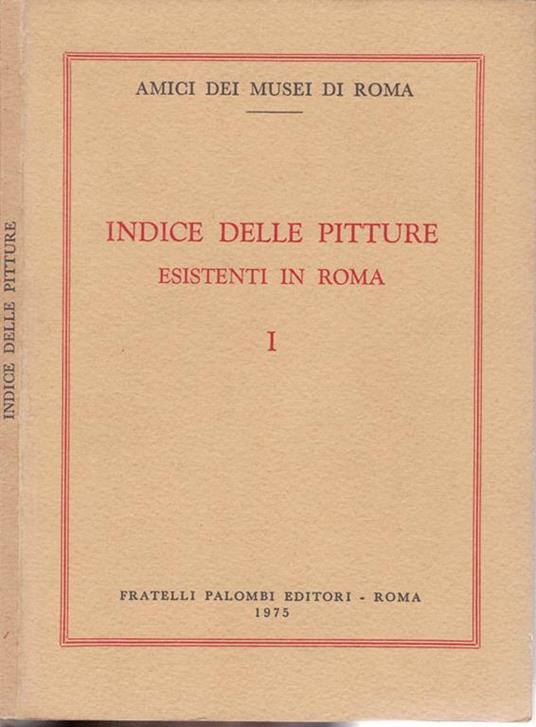 Indice Delle Pitture Esistenti A Roma - copertina
