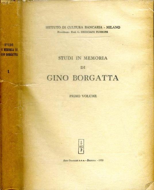 Studi in Memoria di Gino Borgatta - copertina