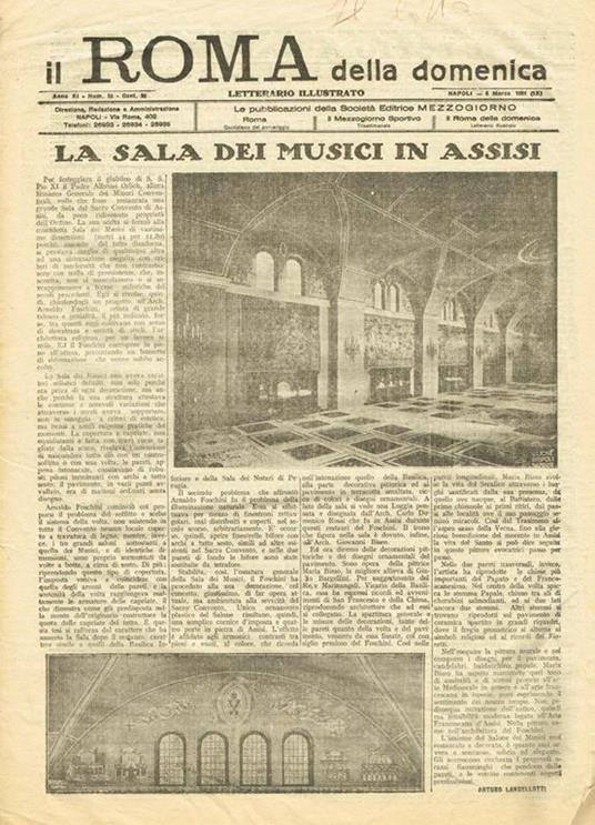 Il Roma della Domenica Anno XI N.10. Letterario Illustrato - copertina