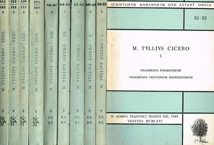 M.Tullius Cicero Vol. I V Vi Vii Viii Xxix Xxx Xxxi Xxxii - copertina