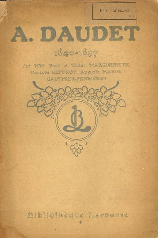 A.Daudet 1840-1897 - copertina