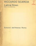 Latina Siren. Note Di Critica Semantica