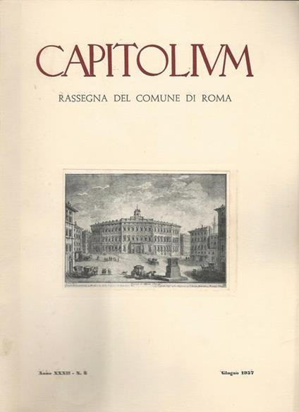 Capitolium. Rassegna del Comune di Roma - copertina