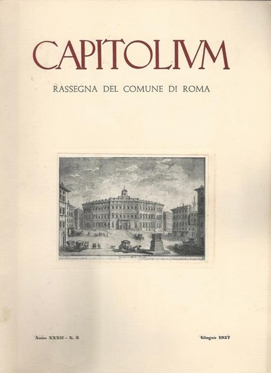 Capitolium. Rassegna del Comune di Roma - copertina