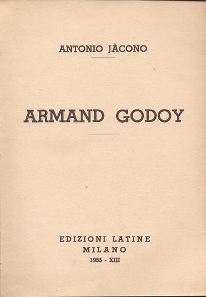 Armand Godoy - Antonio Jacono - copertina