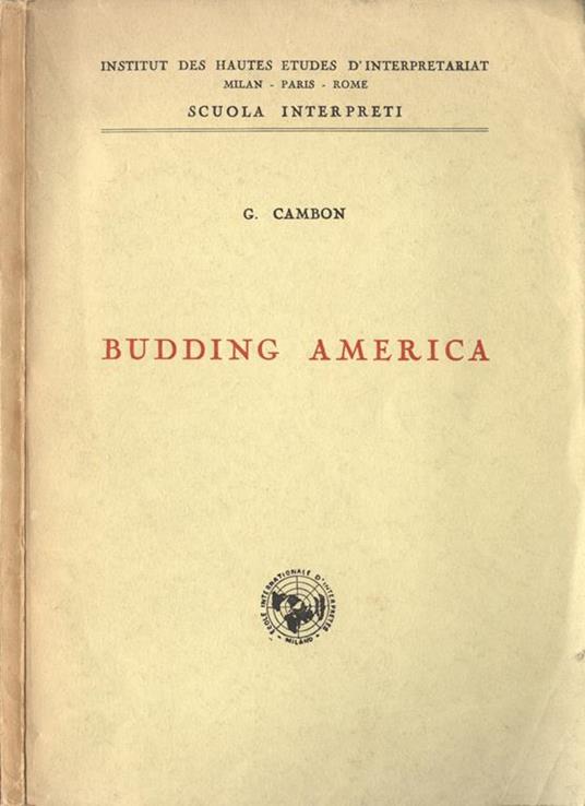 Budding America - Glauco Cambon - copertina