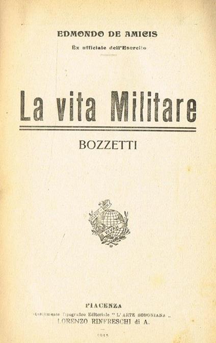 La Vita Militare. Bozzetti - Edmondo De Amicis - copertina