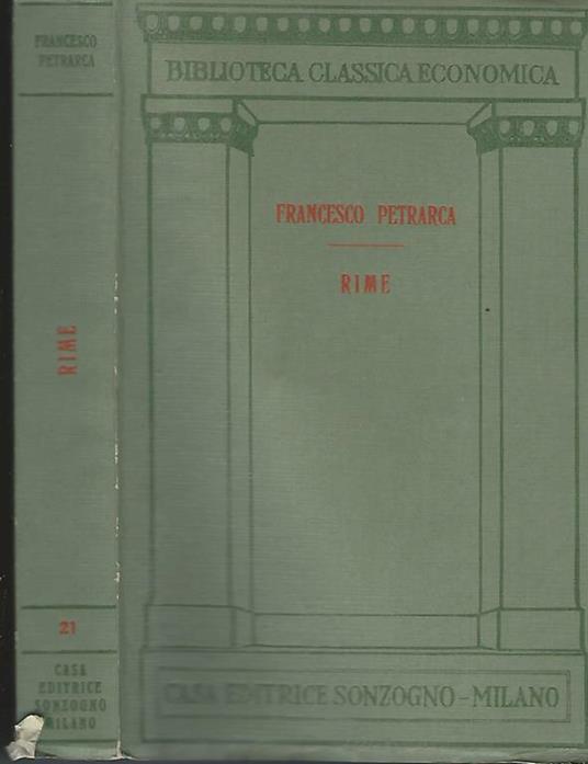 Rime - Francesco Petrarca - copertina