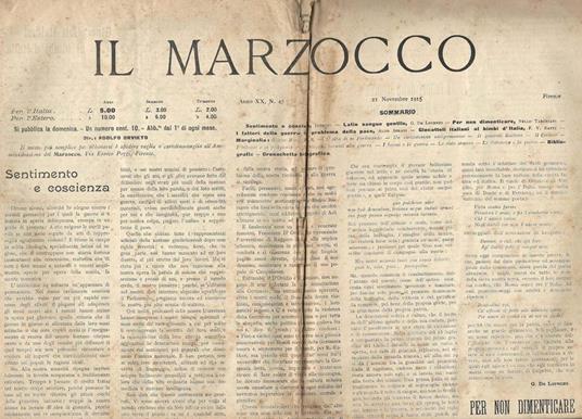 Il Marzocco N. 47 - copertina