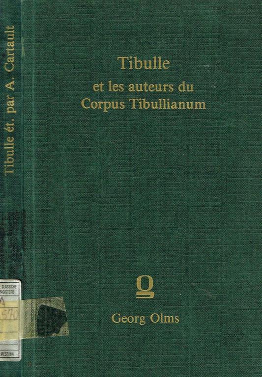 Tibulle Et Les Auteurs Du Corpus Tibullianum - copertina