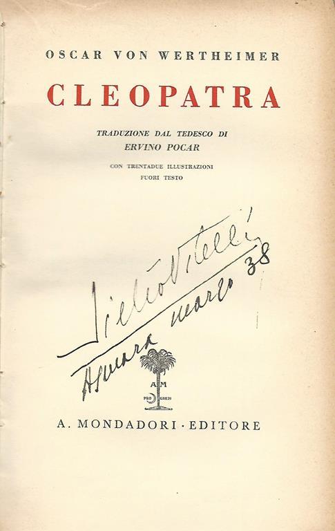Cleopatra - Oscar von Wertheimer - copertina