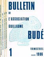 Bulletin De L'Association Guillaume Budè 1986