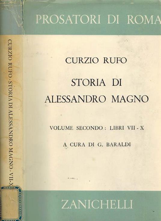 Curzio Rufo-Storia di Alessandro Magno - copertina