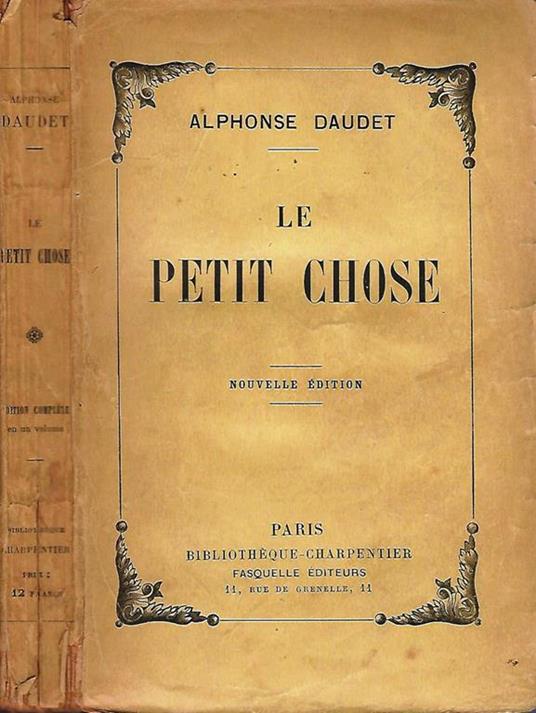 Le Petit Chose - Alphonse Daudet - copertina