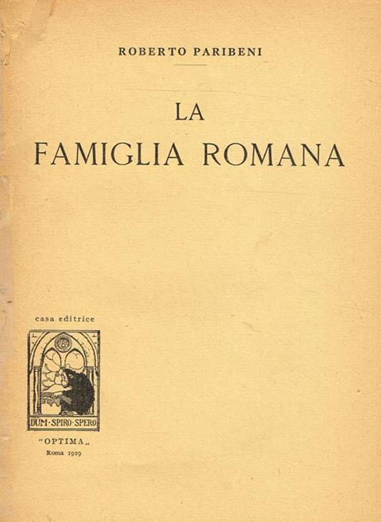 La Famiglia Romana - Roberto Paribeni - copertina