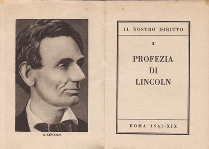Profezia di Lincoln - copertina