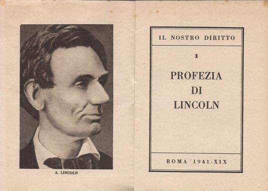 Profezia di Lincoln - copertina